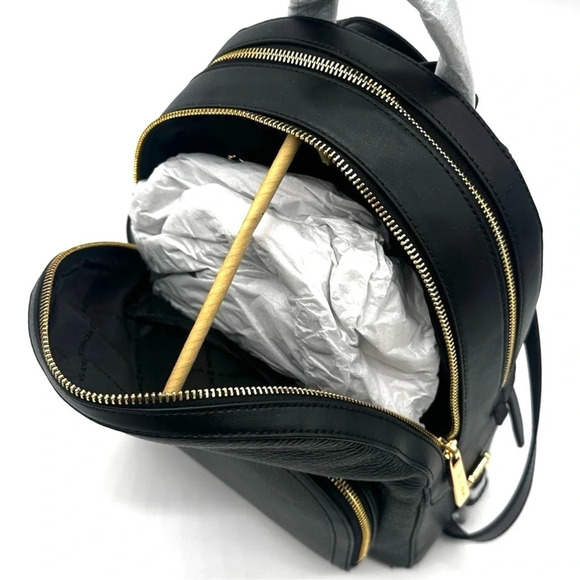 Michael Kors Medium Jaycee Backpack Black/Gold (NWT) - Picture 9 of 12